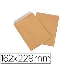 Pochette kraft gpv adhésive économique c5 162x229mm 90g boîte 500 unités