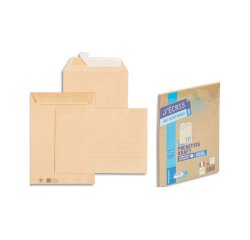 Pochette kraft gpv adhésive économique c5 162x229mm 90g paquet 10 unités