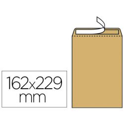 Pochette kraft gpv adhésive économique c5 162x229mm 90g paquet 10 unités