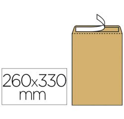Pochette kraft gpv adhésive économique 24 260x330mm 90g boîte 250 unités