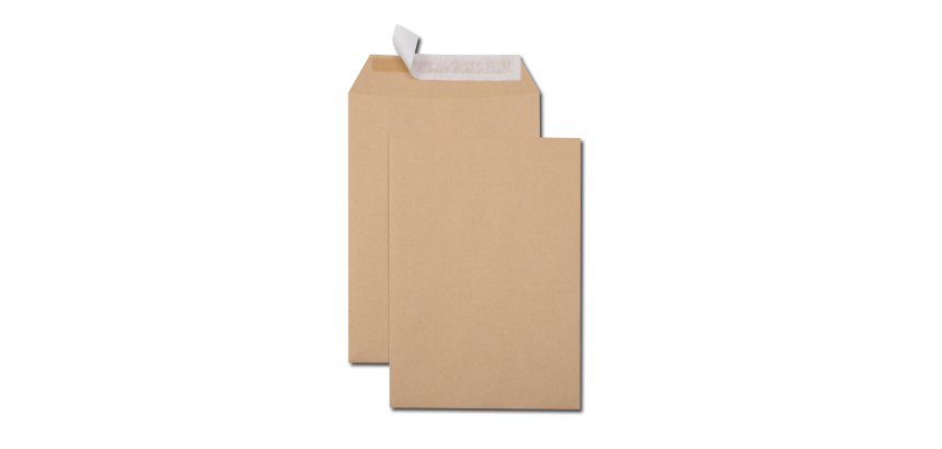 Pochette kraft gpv adhésive économique b5 176x250mm 90g boîte 500 unités