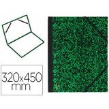 Carton à dessin canson papier marbré vert 90g dos koveril noir fermeture élastique 320x450mm