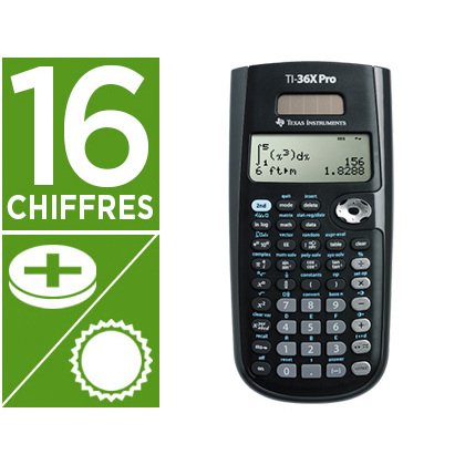 Calculatrice texas instruments scientifique ti-36x pro écran 4 lignes racine carrée probabilité 405x8325x200 5506gr