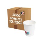 Gobelets carton blancs 10 cl colis 3000