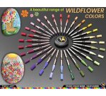 Set de marqueurs acryliques tooli fleurs sauvages couleurs assorties pointe 0,7 mm lot 28