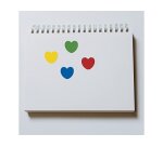 Gommettes coeur apli kids diametre 20 mm couleurs assorties boite de 4 rouleaux 7080 unites