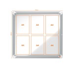 Vitrine d'extérieur nobo h69x75cm fond métal 6f