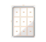 Vitrine d'extérieur nobo h100x75cm fond métal 9f