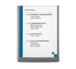 Plaque murale durable click sign a4 portrait cadre profilé plastique haute qualité 21x29,7cm coloris gris graphite