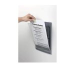 Plaque murale durable click sign a4 portrait cadre profilé plastique haute qualité 21x29,7cm coloris gris graphite