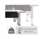 Support moniteur fellowes compact office réglable hauteur coloris noir/gris