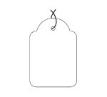Étiquette à fil apli agipa 13x20mm cartonnette blanche fil blanc coton paquet 200 unités
