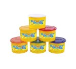 Pâte à modeler jovi box blandiver coloris assortis blanc jaune rouge vert bleu orange 6 pains 460g