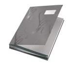 Parapheur leitz design 18 onglets rigides oeillets intercalaires porte-étiquette 340x25x240mm coloris gris