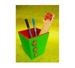 Cache-pot en bois à décorer 11.5x10 x10cm