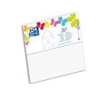 Paquet d'enveloppes Oxford 164x164 x20 gommee patte pointue blanc