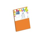 Carte oxford vélin 100x150mm 240g coloris orange étui 25 unités