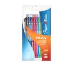 Stylo-bille paper mate inkjoy 300 rt écriture moyenne rétractable clip fun pochette 10 unités