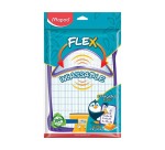 Ardoise blanche maped flex 195x270mm 1 face unie 1 face quadrillée 1 effacette 1 feutre 1 porte accessoire incassable