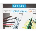 Pochette fabriano papier a dessin a grain 240x320mm 180g coloris blanc 12 feuilles