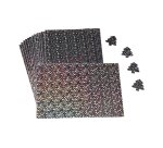 Papier holographique o'color a4 adhesif etoiles coloris    argent reflets arc en ciel    sachet 15 feuilles