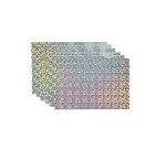 Papier holographique o'color a4 adhesif etoiles coloris    argent reflets arc en ciel    sachet 15 feuilles