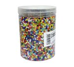 Perles rocailles o'color opaques diametre 2,5mm        coloris assortis bocal 500gr