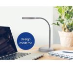 Luminaire bureau maul joy 16 led hauteur 33,5 cm bras      38,5cm tete diametre 11,8cm   coloris argent