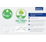 Luminaire bureau maul joy 16 led hauteur 33,5 cm bras      38,5cm tete diametre 11,8cm   coloris argent