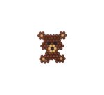 Plaque aqua perles sodertex fantaisie coeur 6,5cm etoile  6cm lapin 6,5cm ours 6cm      coloris assortis pack 4 unites