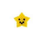 Plaque aqua perles sodertex fantaisie coeur 6,5cm etoile  6cm lapin 6,5cm ours 6cm      coloris assortis pack 4 unites