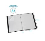 Porte-vues viquel art'book creativ'gallery pp 7/100e a3  60 vues coloris noir