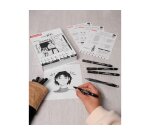 Coffret uniball feutre unipin edition manga 8 unites +      porte-mines