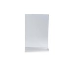 Porte-visuel vertical pied aluminium A4 - Cristal