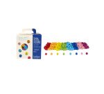 Perle bois sodertex alphabet 1x1cm coloris assortis boite  500 unites