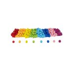 Perle bois sodertex alphabet 1x1cm coloris assortis boite  500 unites