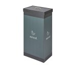 Corbeille paperflow tri sélectif déchets mixtes 60l polystyrène choc haute résistance robuste coloris noir