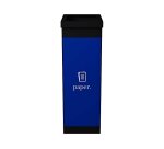 Corbeille paperflow tri sélectif papier 60l polystyrène choc haute résistance robuste coloris noir/bleu