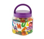 Jeu miniland lettres majuscules magnétiques pot de 154 pièces