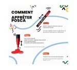Marqueur posca pc3m base eau pointe conique fine 0,9-1,3mm sans odeurs/alcool/solvant    tous supports coloris gris