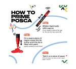 Marqueur posca pc3m base eau pointe conique fine 0,9-1,3mm sans odeurs/alcool/solvant    tous supports coloris rouge