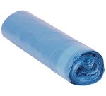 Sac poubelle domestique 52x60cm calibre 70 capacité 20l coloris bleu rouleau 20 unités