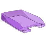 Corbeille à courrier cep first tonic polypropylène antichoc préhension facile 350x255x65mm coloris violet