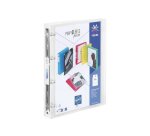 Classeur viquel 4 anneaux propyglass polypropylène 7/10e a4 dos 35mm personnalisable incolore