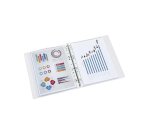 Classeur viquel 4 anneaux propyglass polypropylène 7/10e a4 dos 35mm personnalisable incolore