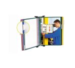 Pupitre mural tarifold 10 pochettes a4 à pivots bords couleur ouverture latérale