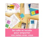 Bloc-notes post-it 655 76x127mm 100f                 repositionnables coloris vert fluo