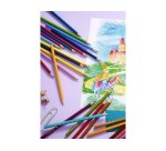 Crayon couleur faber-castell chateau accordeon mine        resistante etui carton 60     couleurs fluos metallises