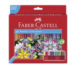 Crayon couleur faber-castell chateau accordeon mine        resistante etui carton 60     couleurs fluos metallises