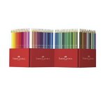 Crayon couleur faber-castell chateau accordeon mine        resistante etui carton 60     couleurs fluos metallises